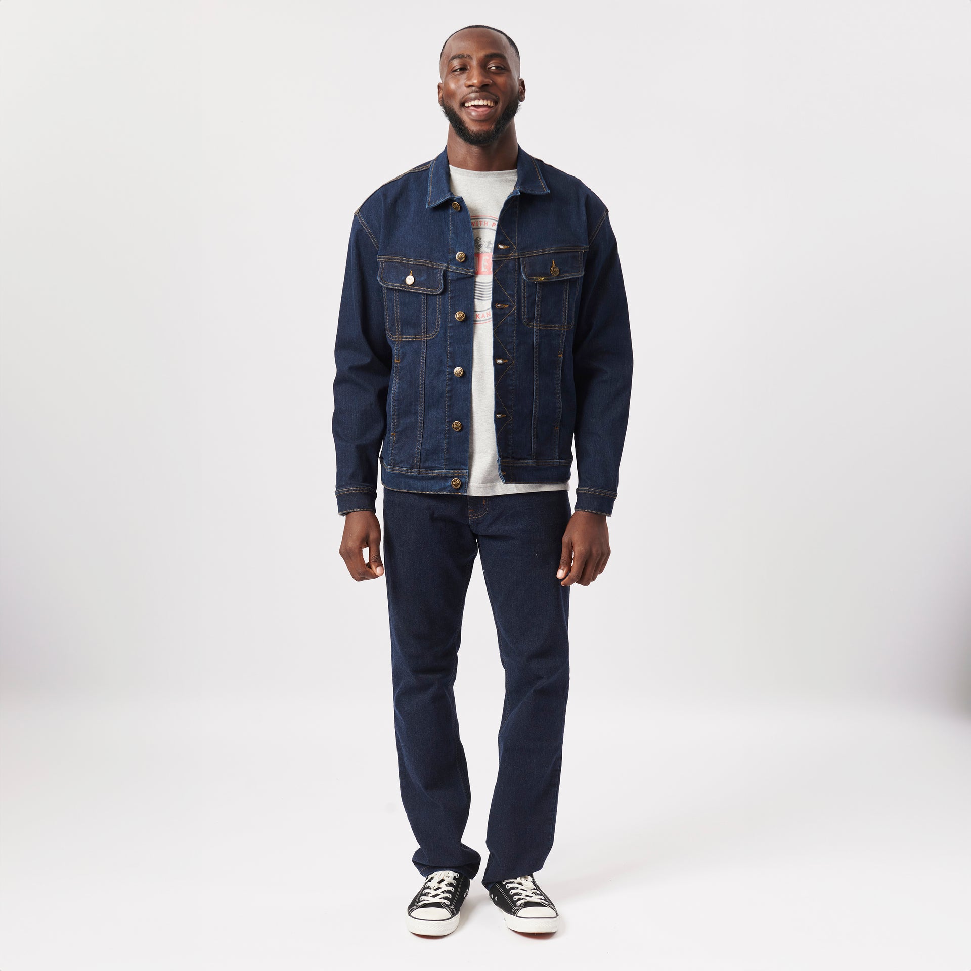 RIDER DENIM JACKET IN NATURAL DARK INDIGO