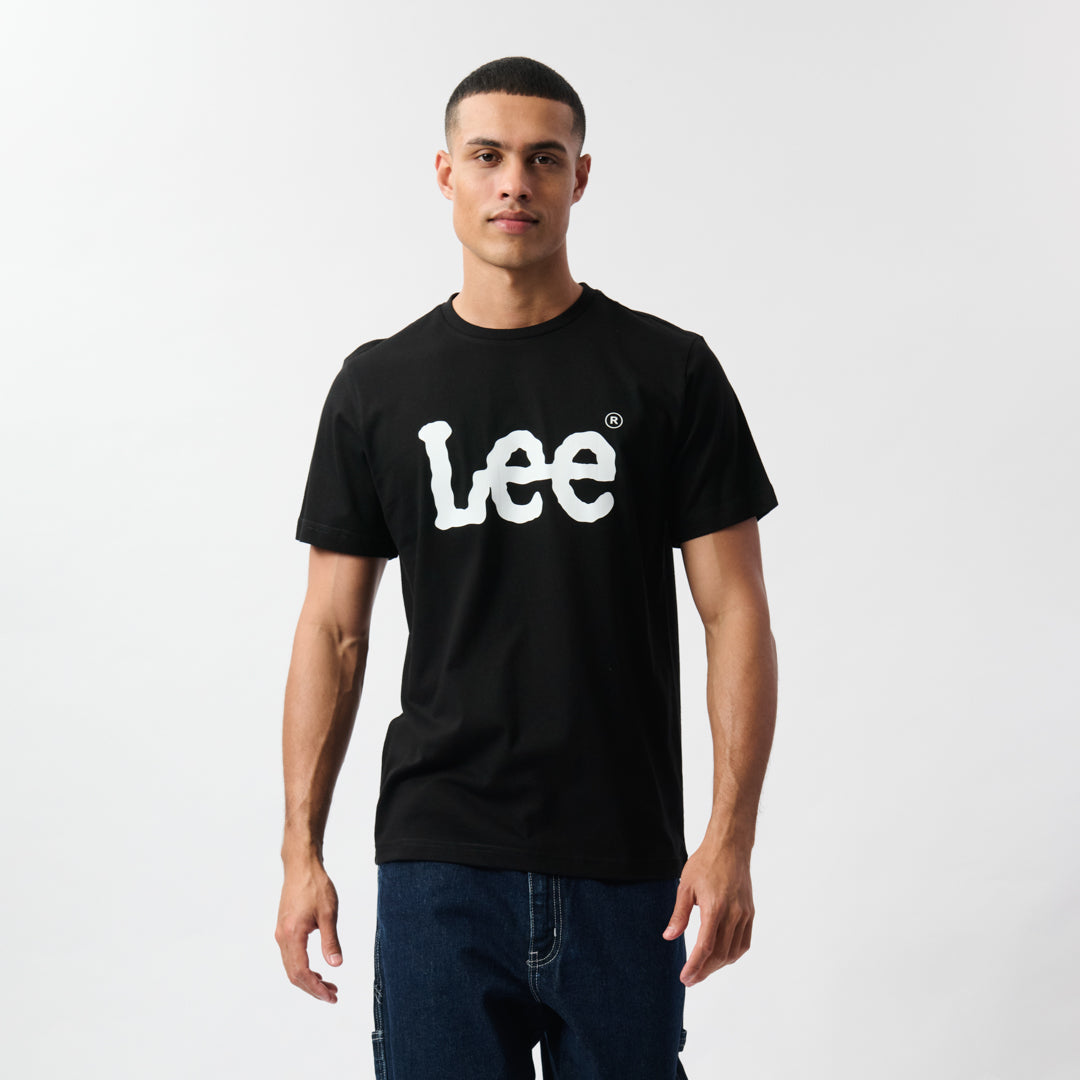LEE LARGE LOGO T-SHIRT IN BLACK