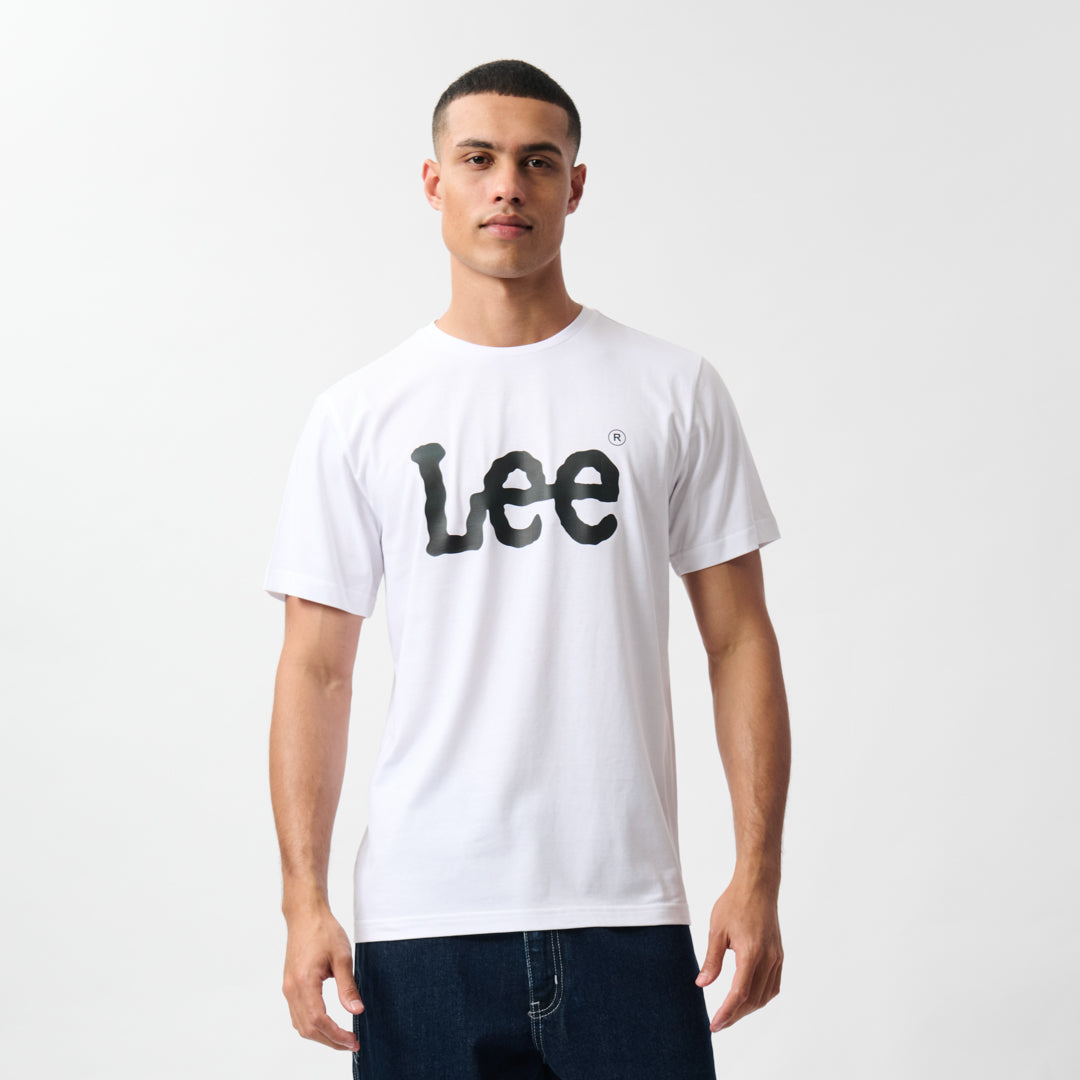 LEE LARGE LOGO T-SHIRT IN WHITE