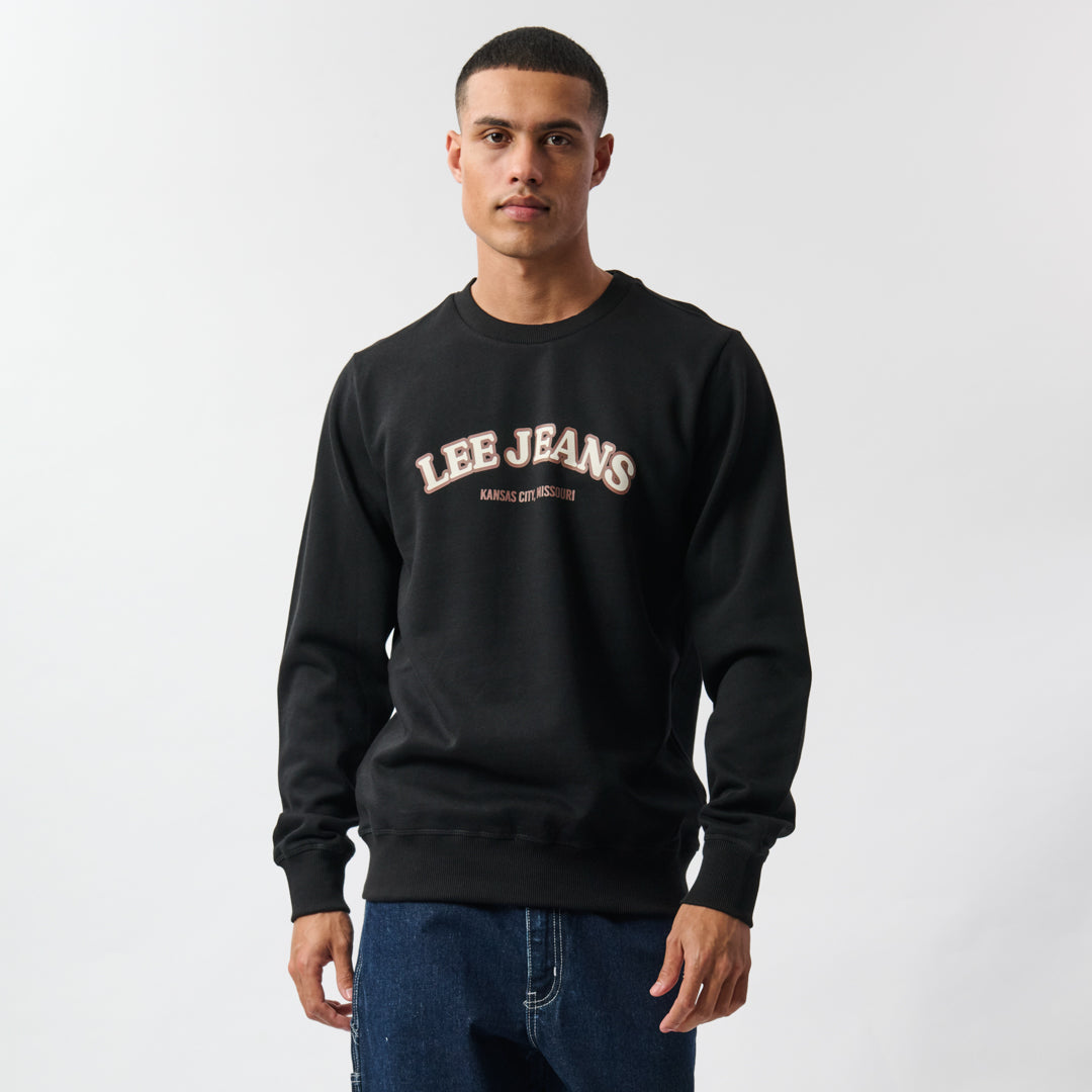 KANSAS CREW FLEECE IN BLACK