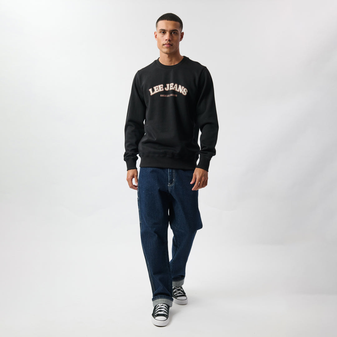 KANSAS CREW FLEECE IN BLACK