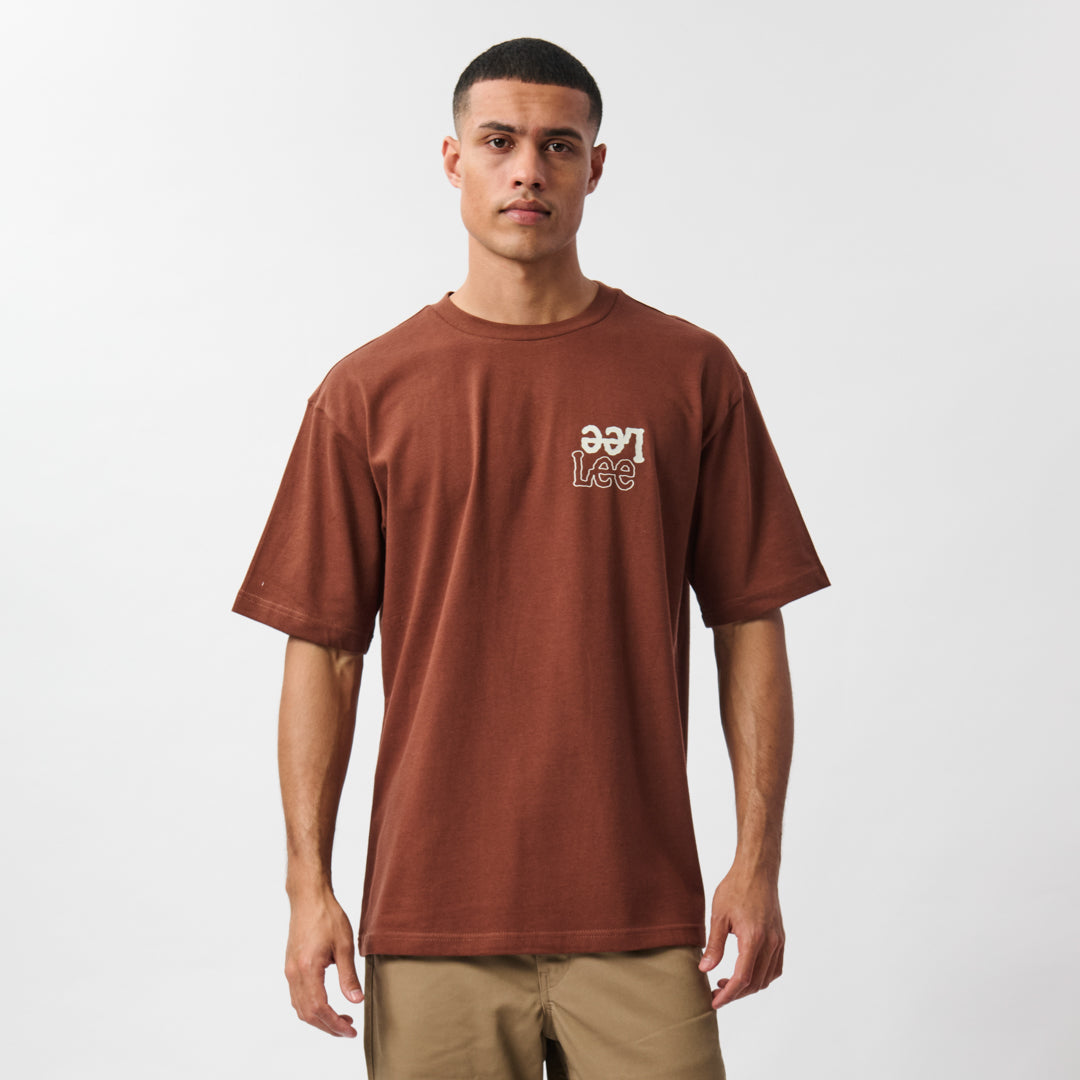 2 LEE GRAPHIC T-SHIRT IN EMBER SOIL