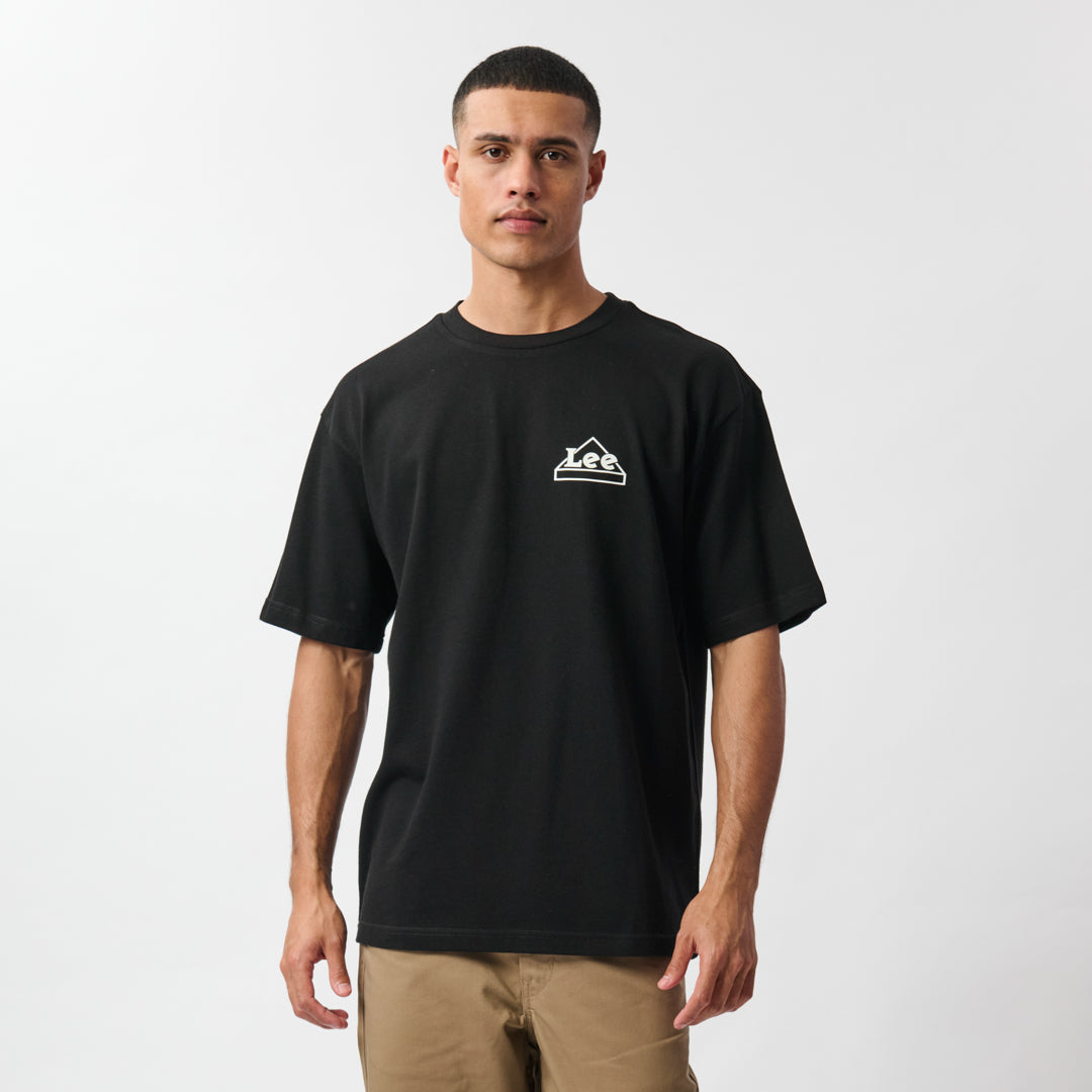WORK CLOTHES GRAPHIC T-SHIRT IN BLACK