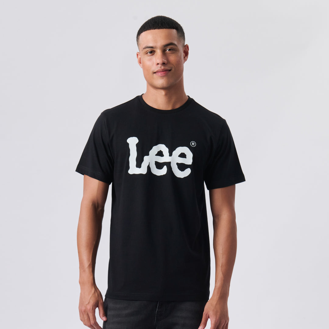LEE LARGE LOGO T-SHIRT IN BLACK