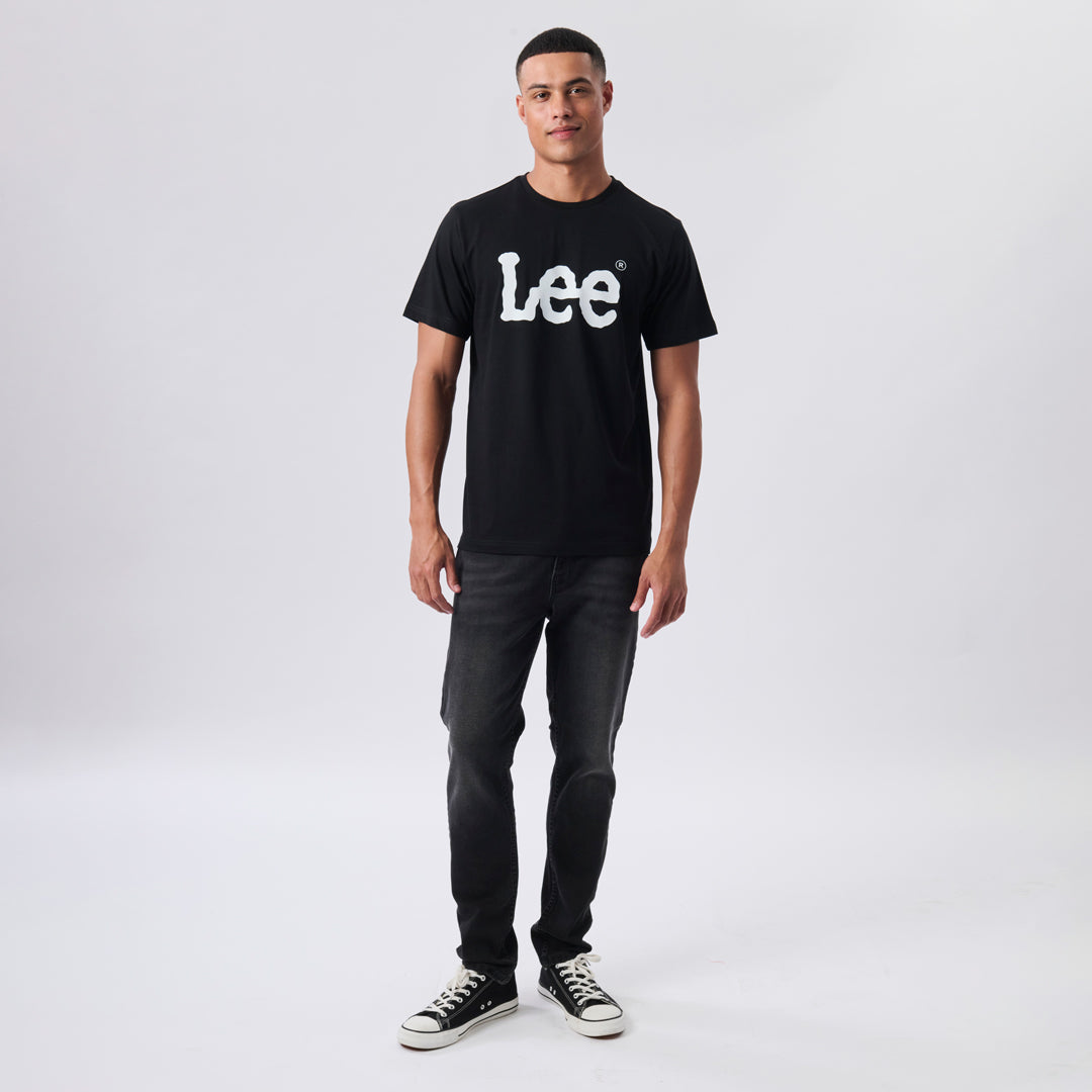 LEE LARGE LOGO T-SHIRT IN BLACK
