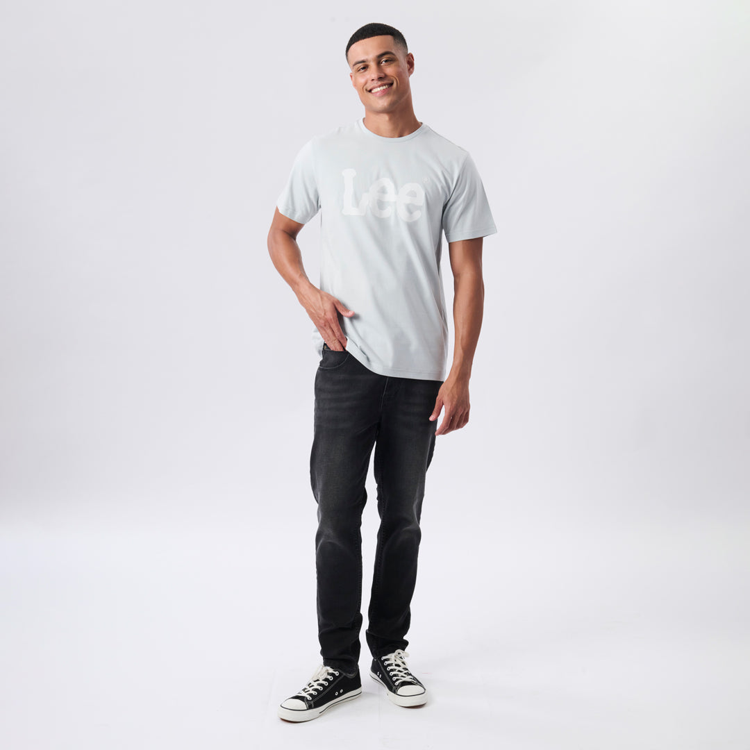 LEE LARGE LOGO T-SHIRT IN TIN GREY