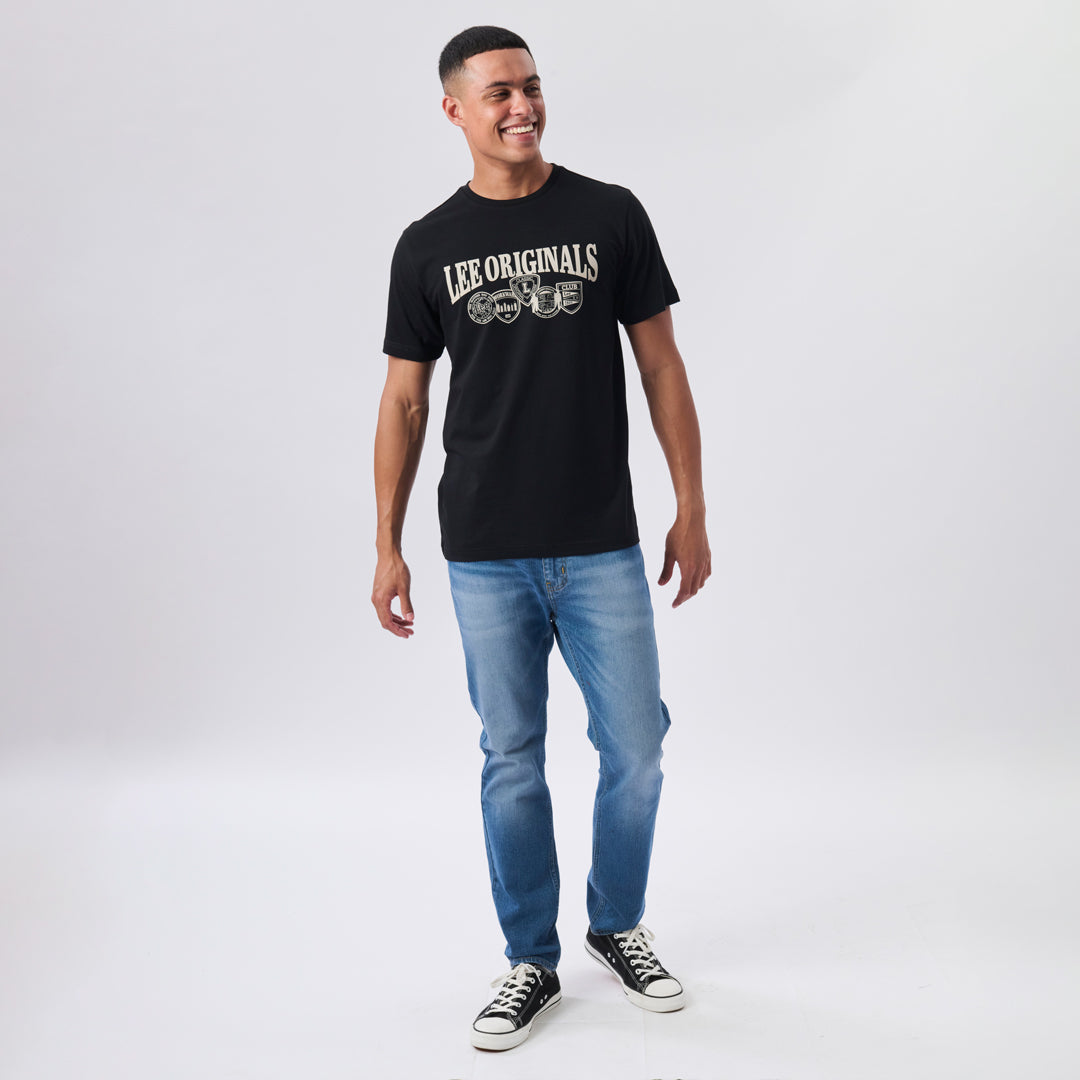 LEE ORIGINAL BADGES T-SHIRT IN BLACK