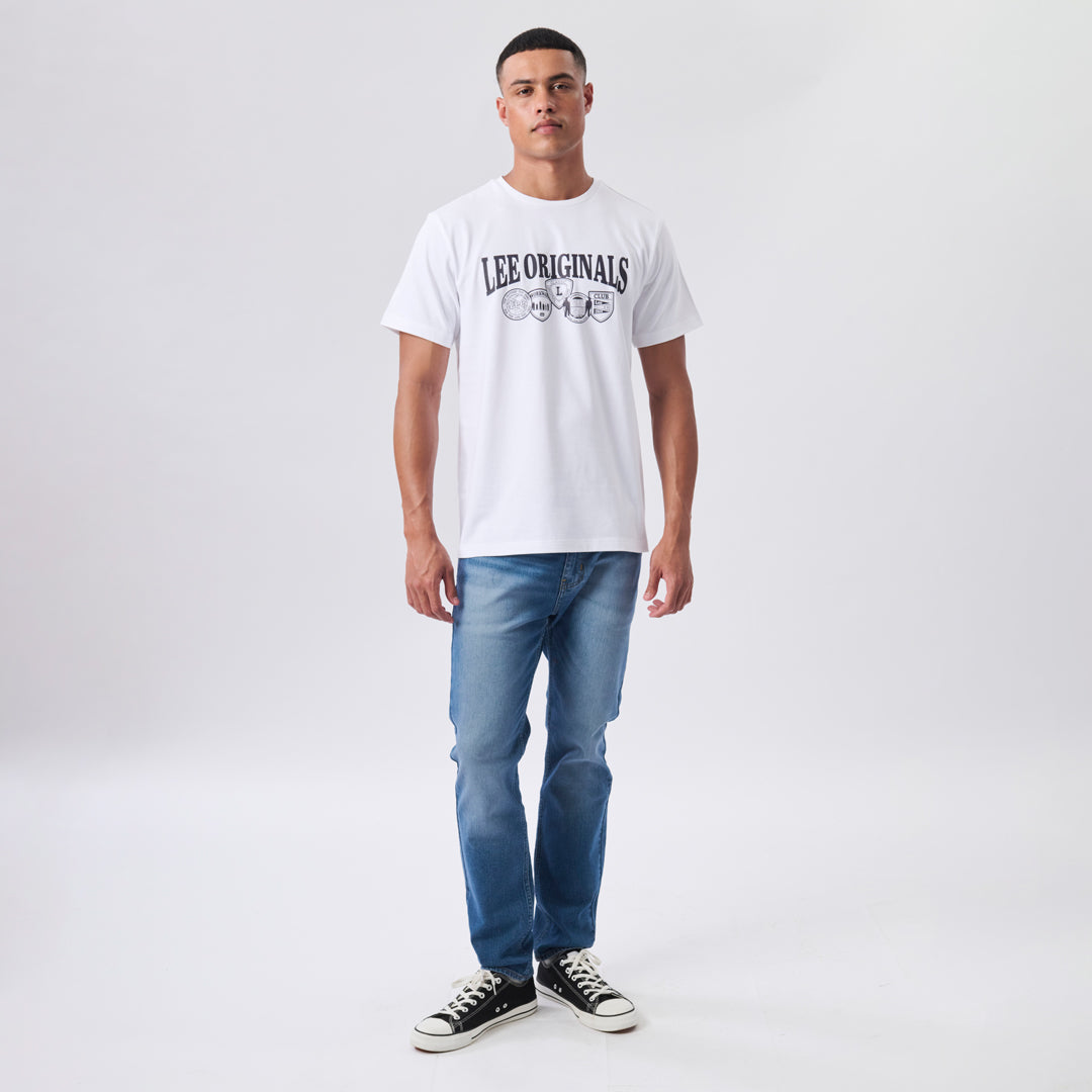 LEE ORIGINAL BADGES T-SHIRT IN WHITE