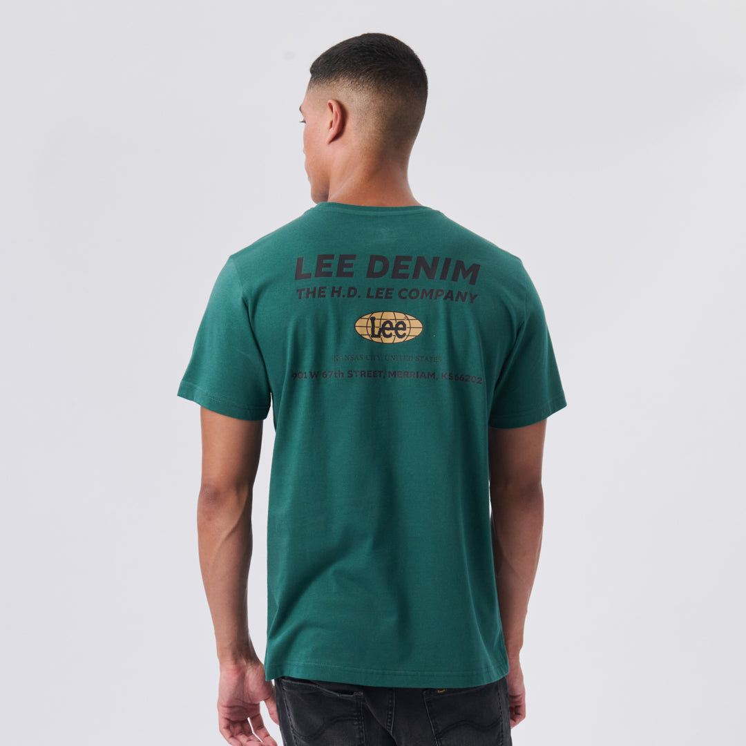 H.D LEE COMPANY T-SHIRT IN HUNTER GREEN