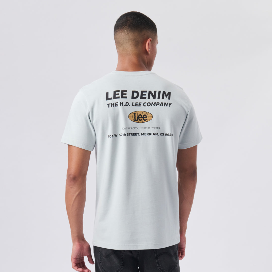 H.D LEE COMPANY T-SHIRT IN TIN GREY