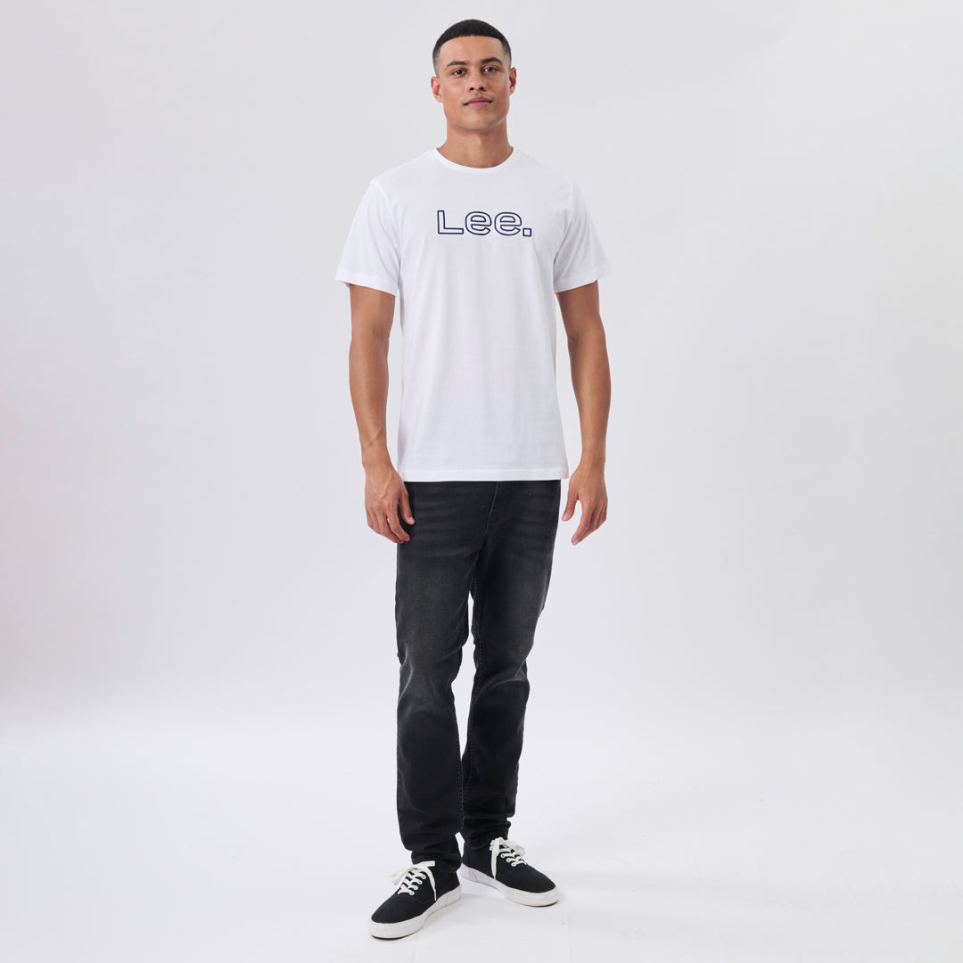 LEE EMB T-SHIRT IN WHITE