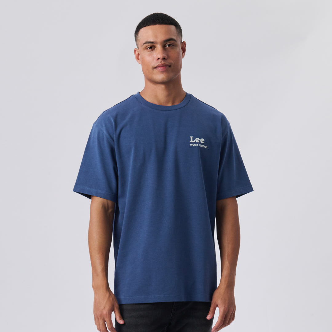 WORKWEAR SOUL T-SHIRT IN SHADY BLUE