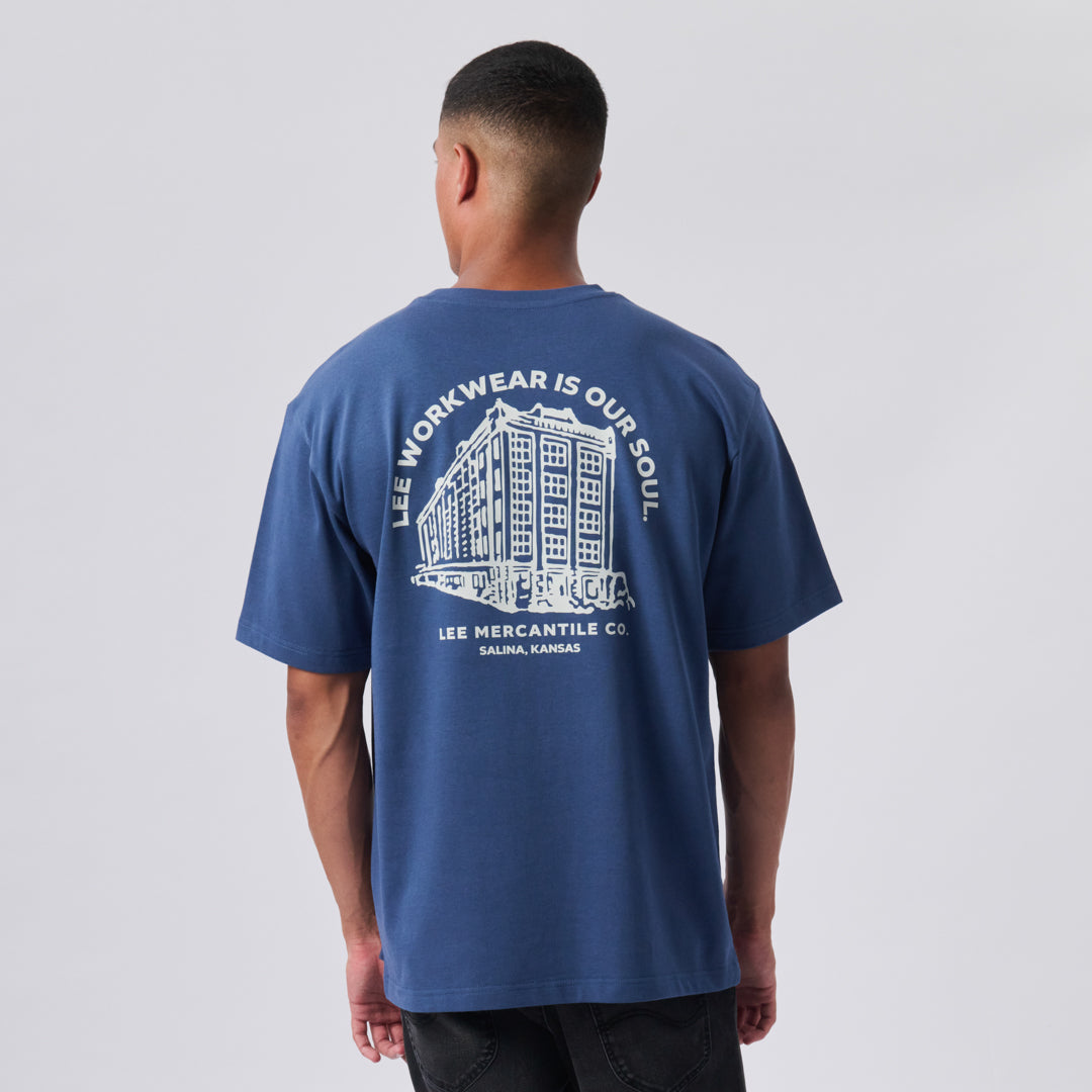 WORKWEAR SOUL T-SHIRT IN SHADY BLUE