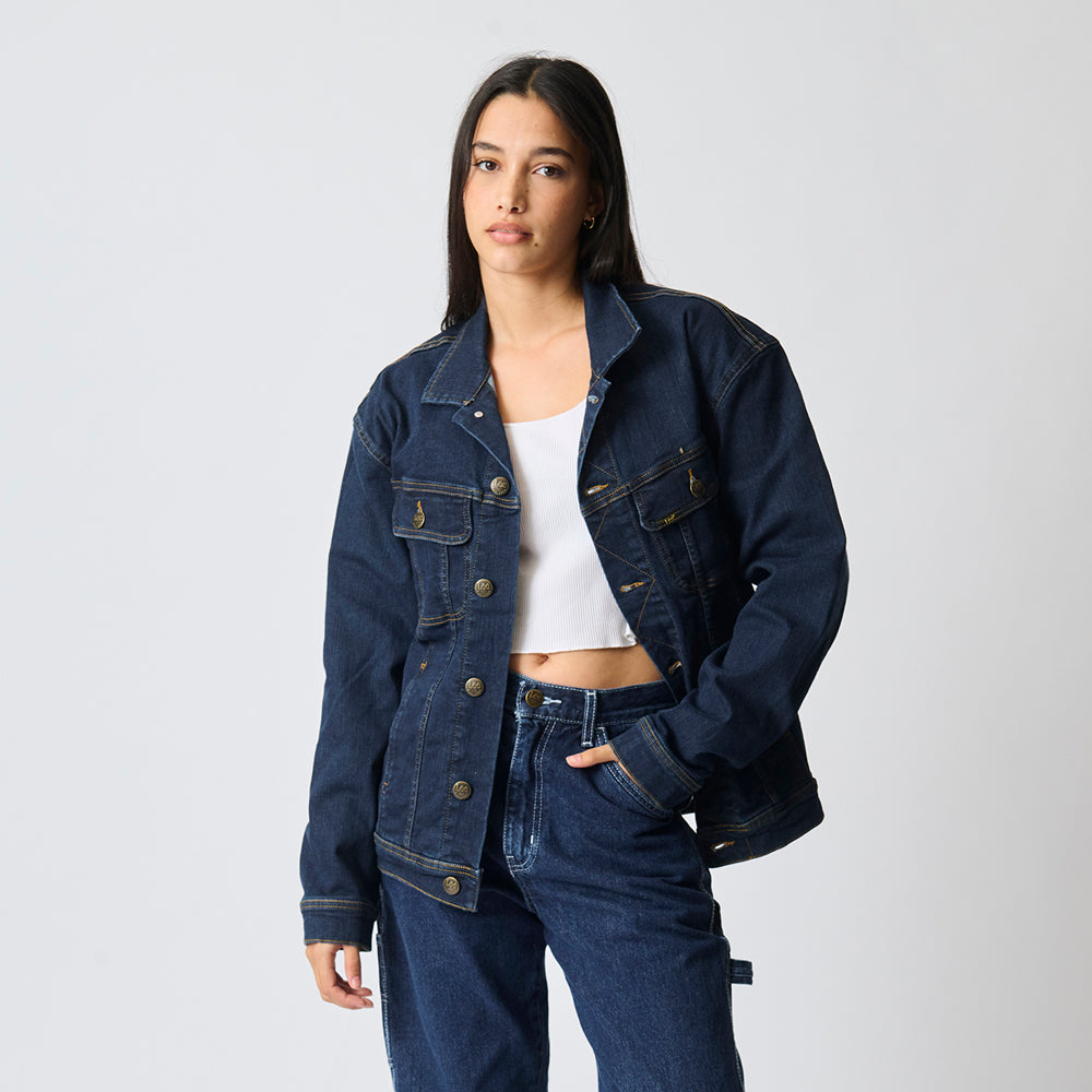 RIDER DENIM JACKET IN NATURAL DARK INDIGO
