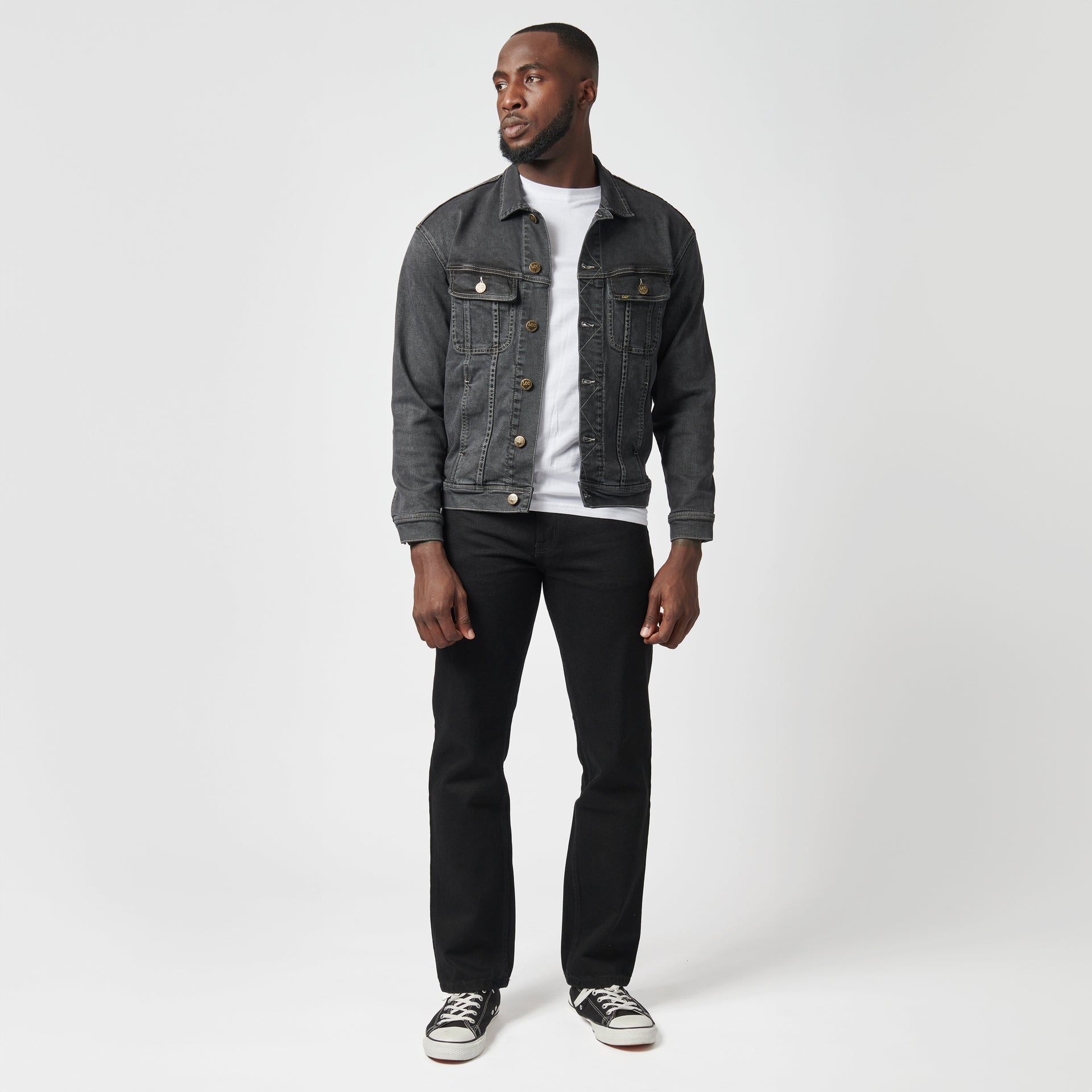 RIDER DENIM JACKET IN WASHOUT BLACK