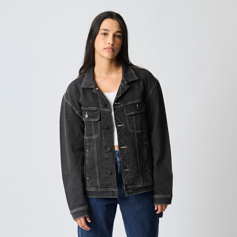 RIDER DENIM JACKET IN WASHOUT BLACK