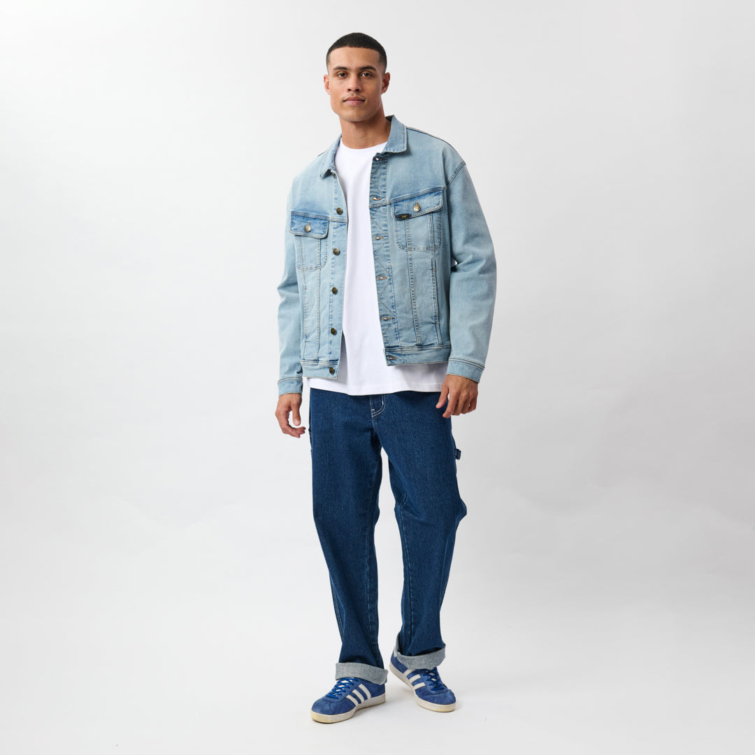 RIDER DENIM JACKET IN LIGHT BLUE WASH