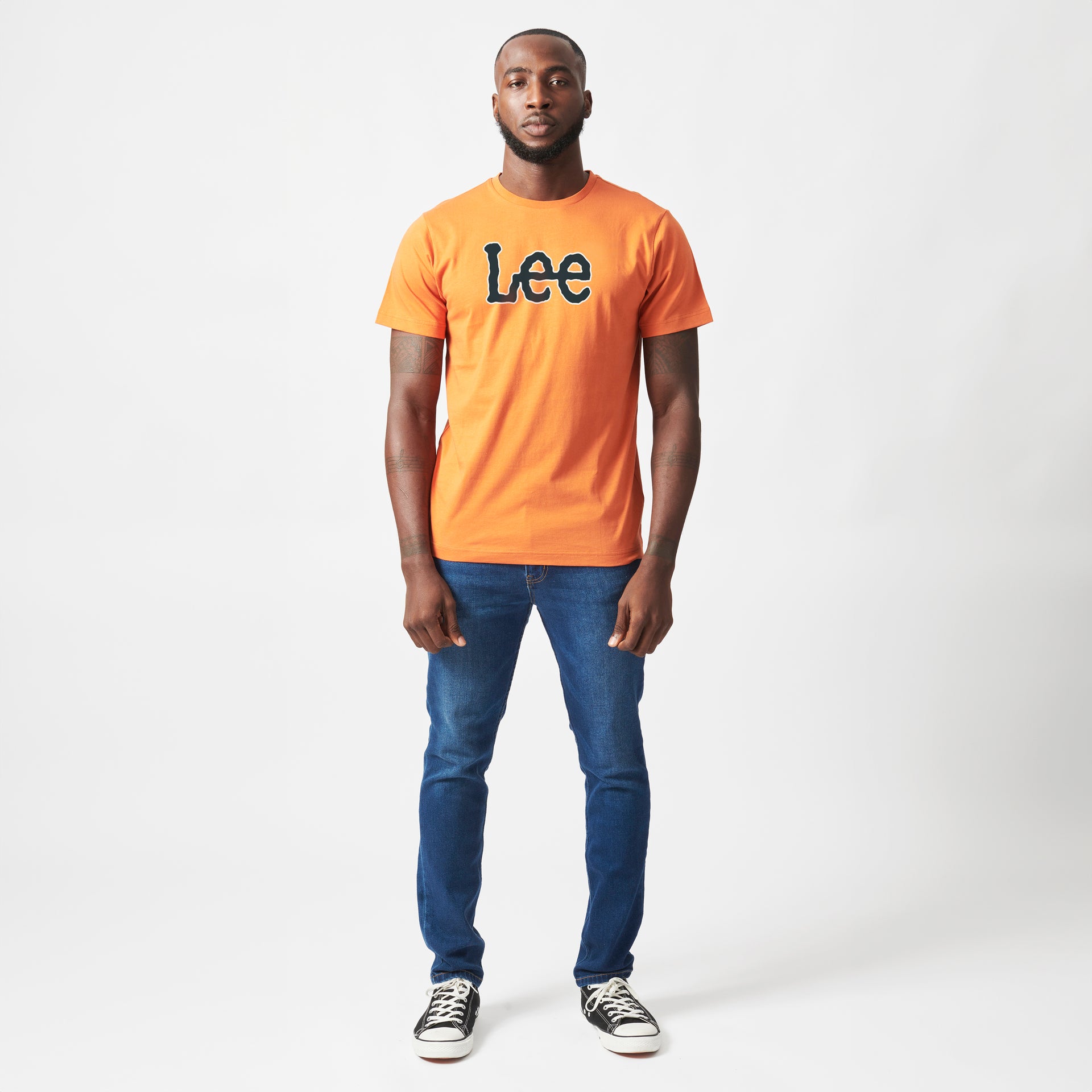 LARGE LOGO PRINT T-SHIRT IN PAPRIKA