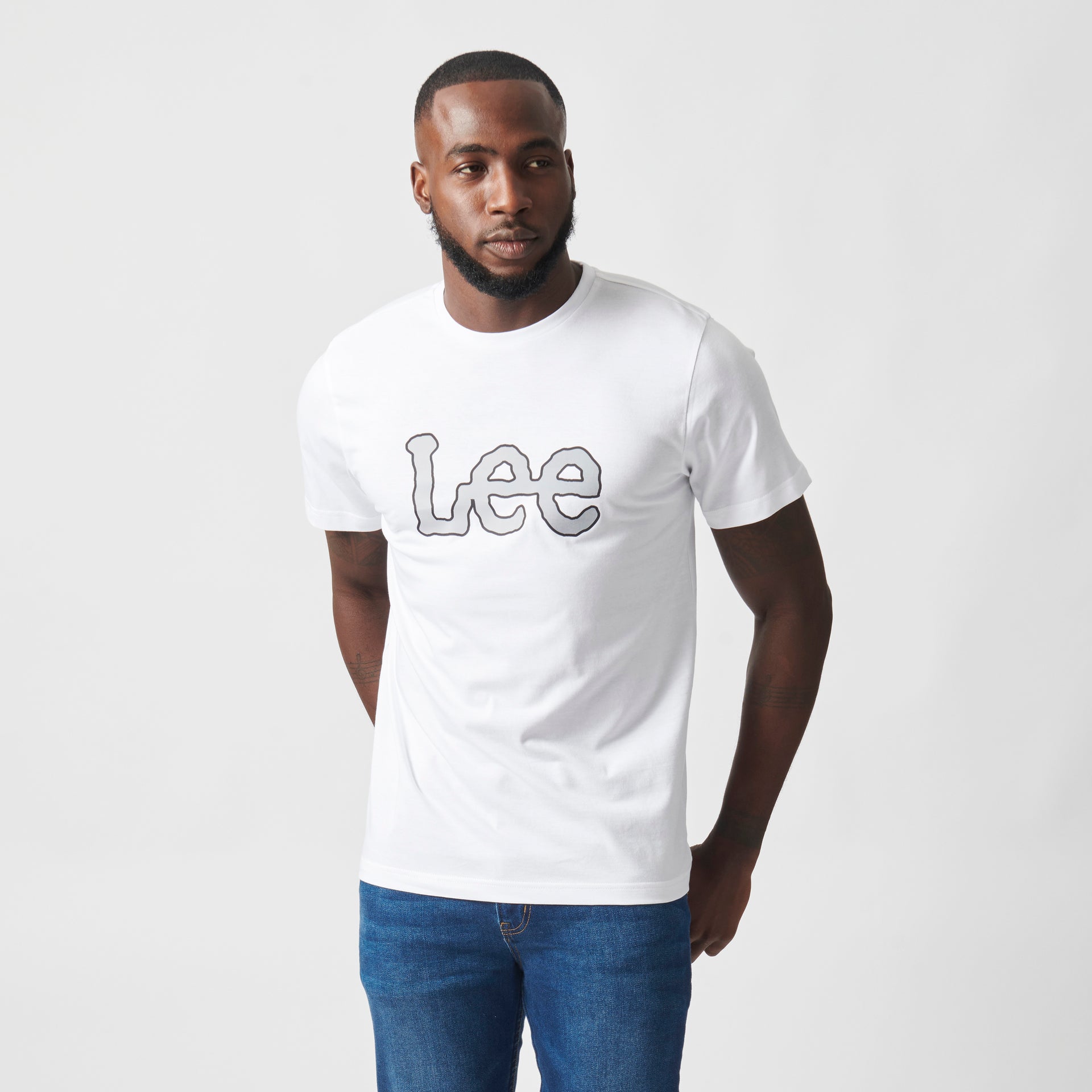 LARGE LOGO T-SHIRT IN WHITE