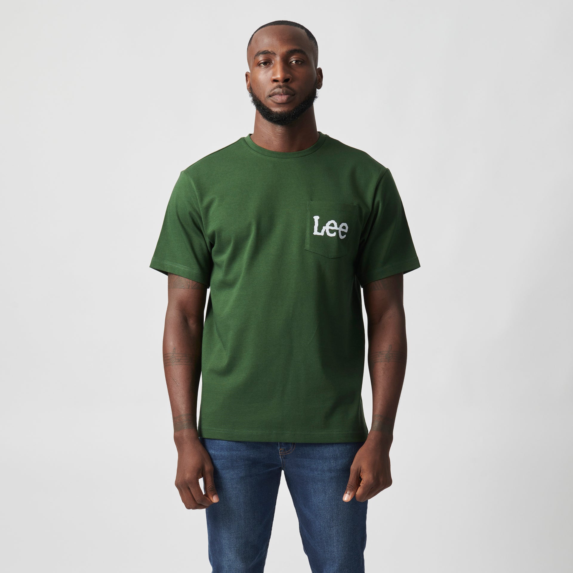LEE POCKET T-SHIRT IN CITY MOSS