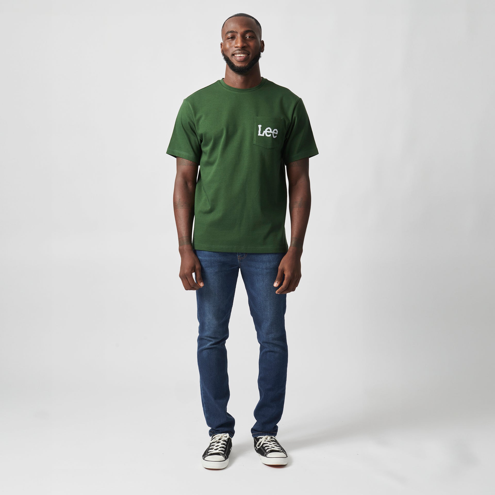 LEE POCKET T-SHIRT IN CITY MOSS