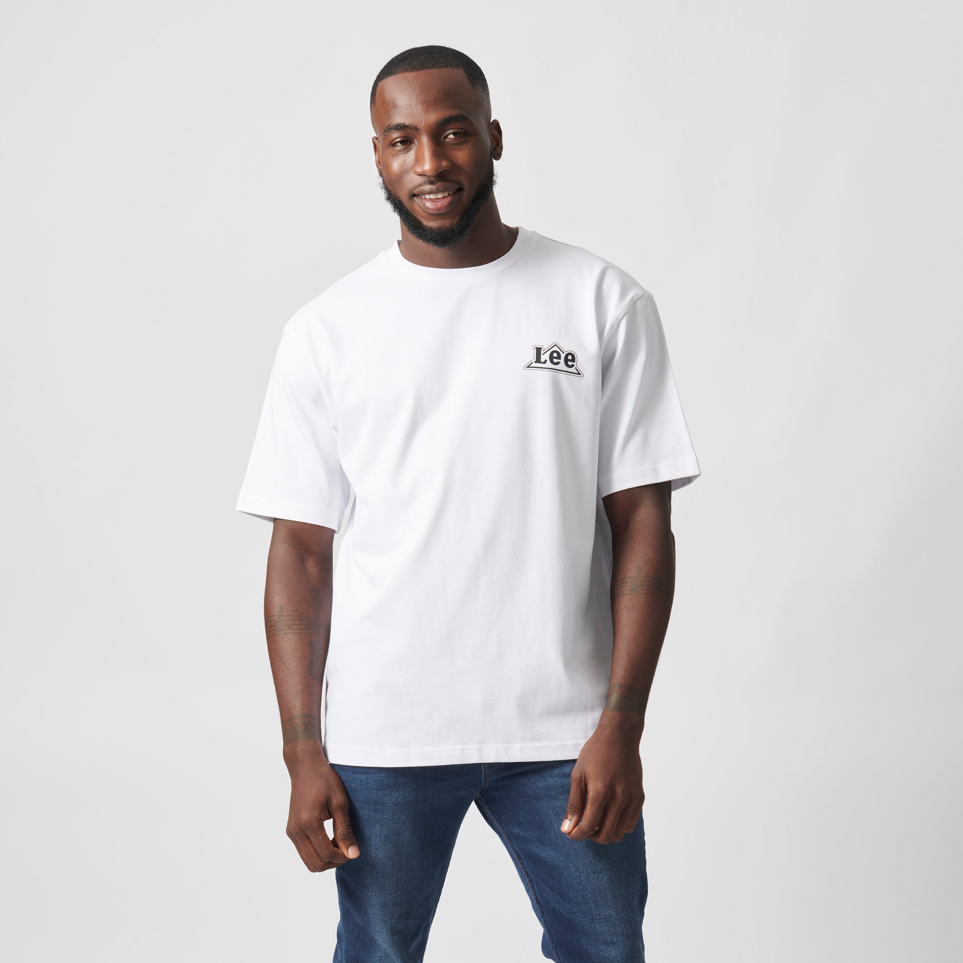 LEE SLOGEN T-SHIRT IN WHITE
