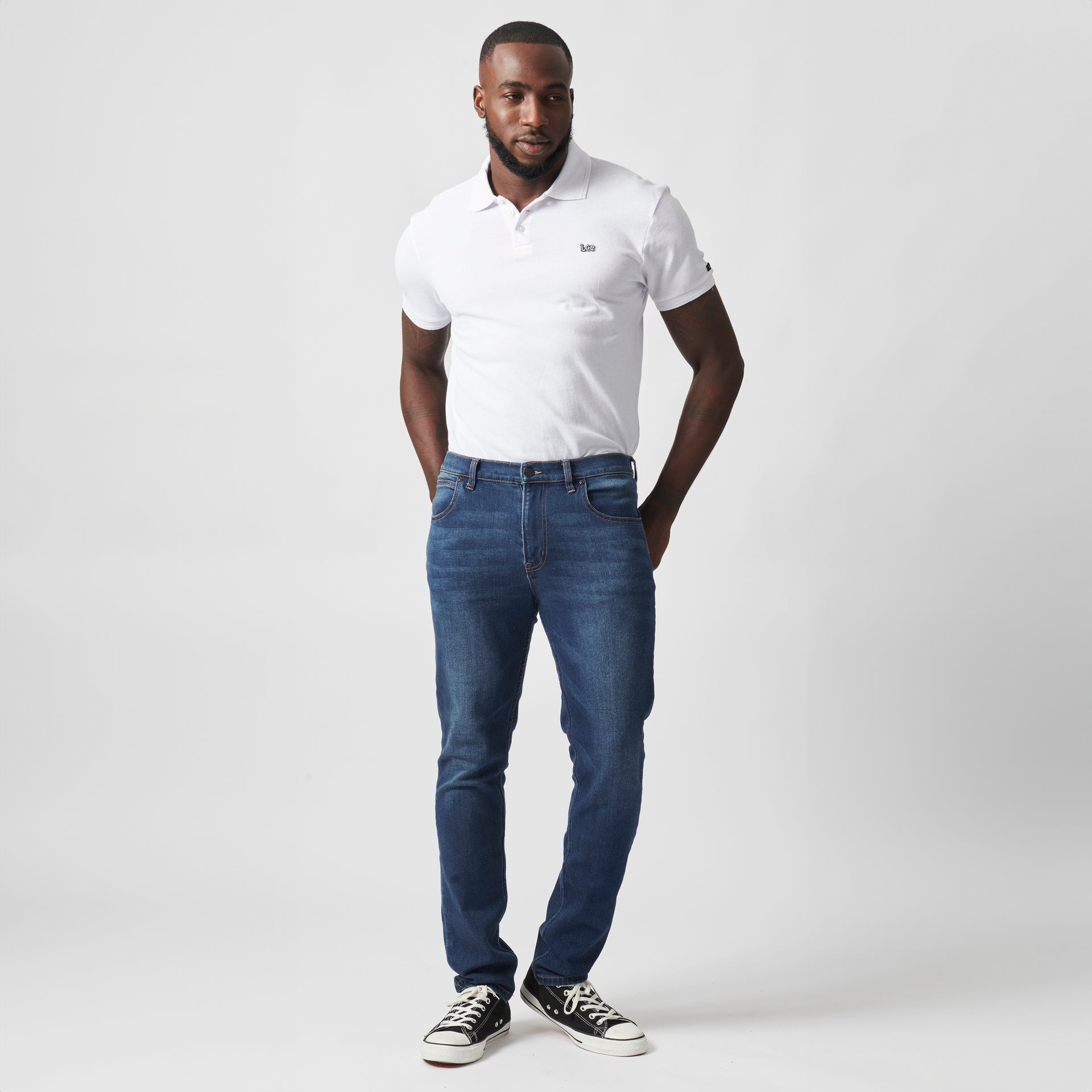 EDDIE IN MEDIUM INDIGO STRETCH