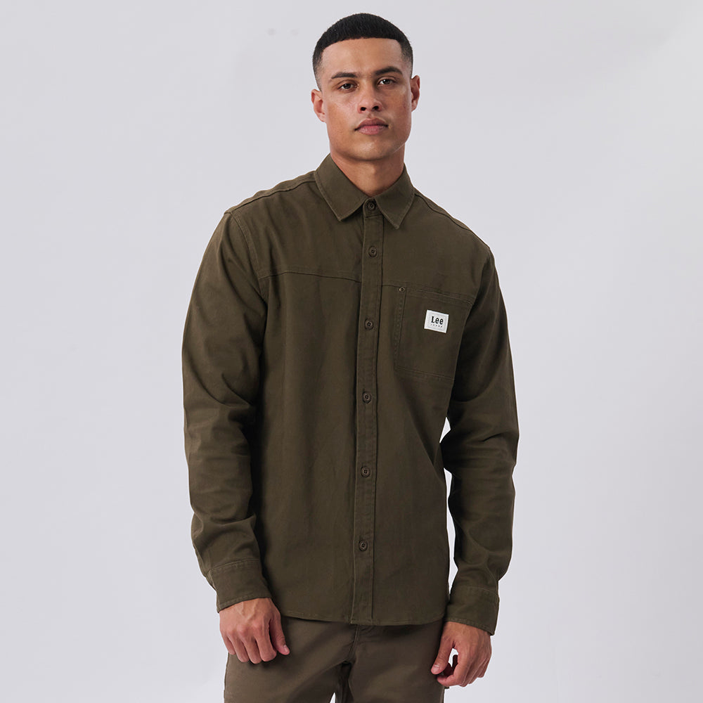 LEE TWILL SHIRT IN FATIGUE