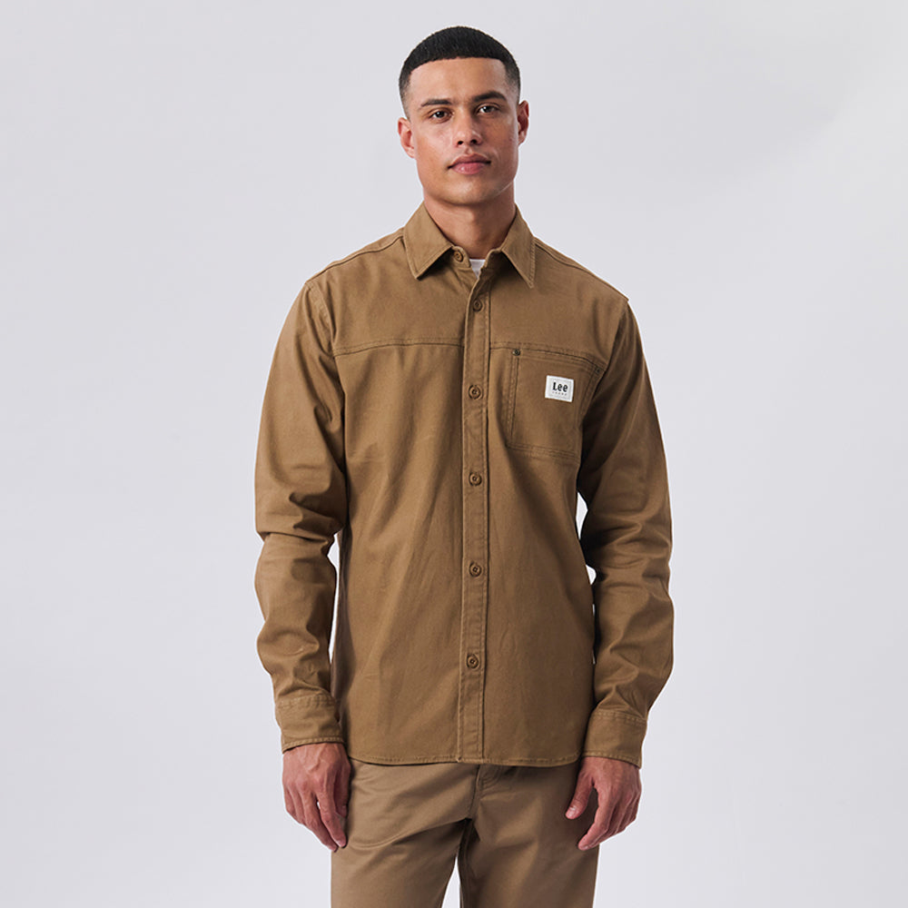 LEE TWILL SHIRT IN TAN