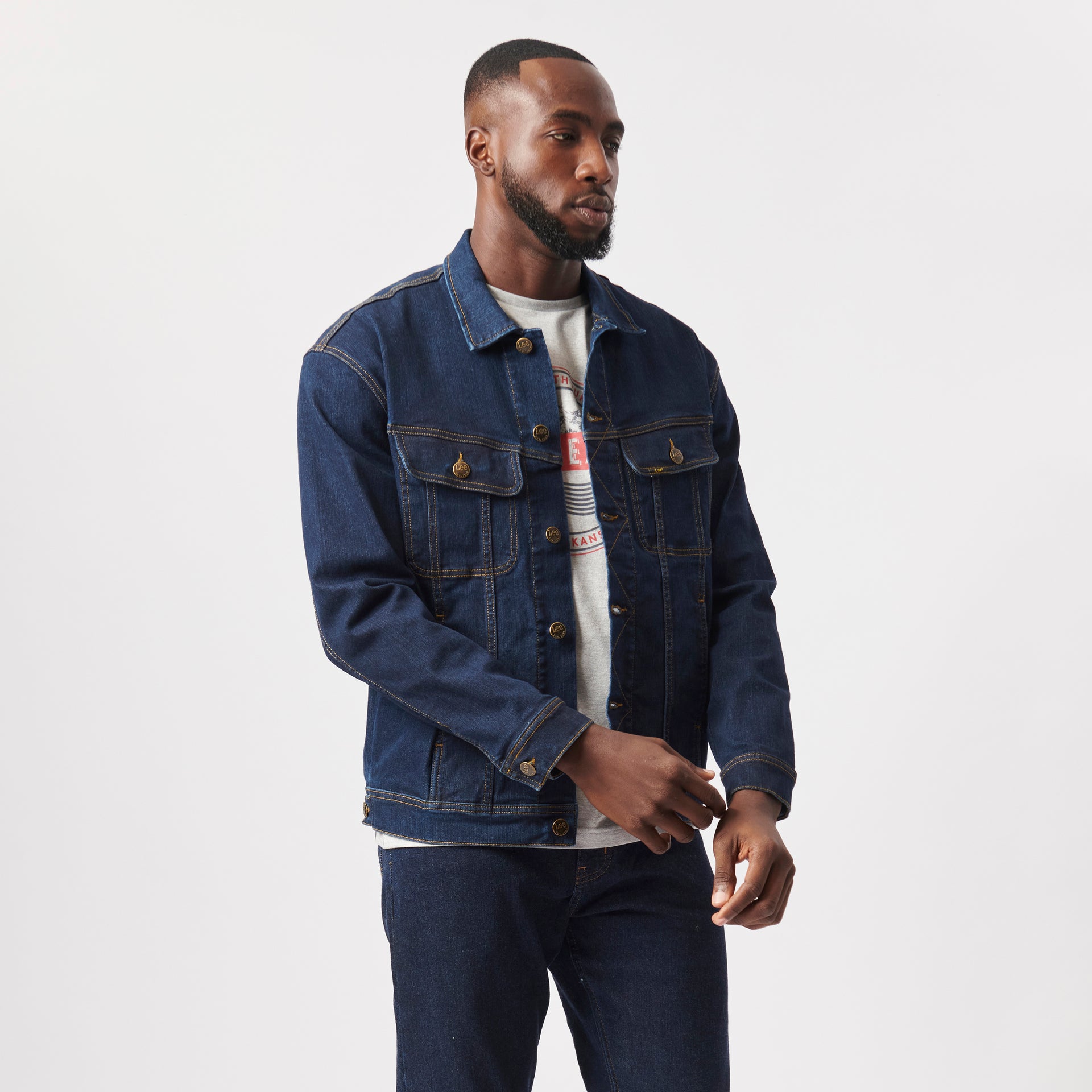 RIDER DENIM JACKET IN NATURAL DARK INDIGO