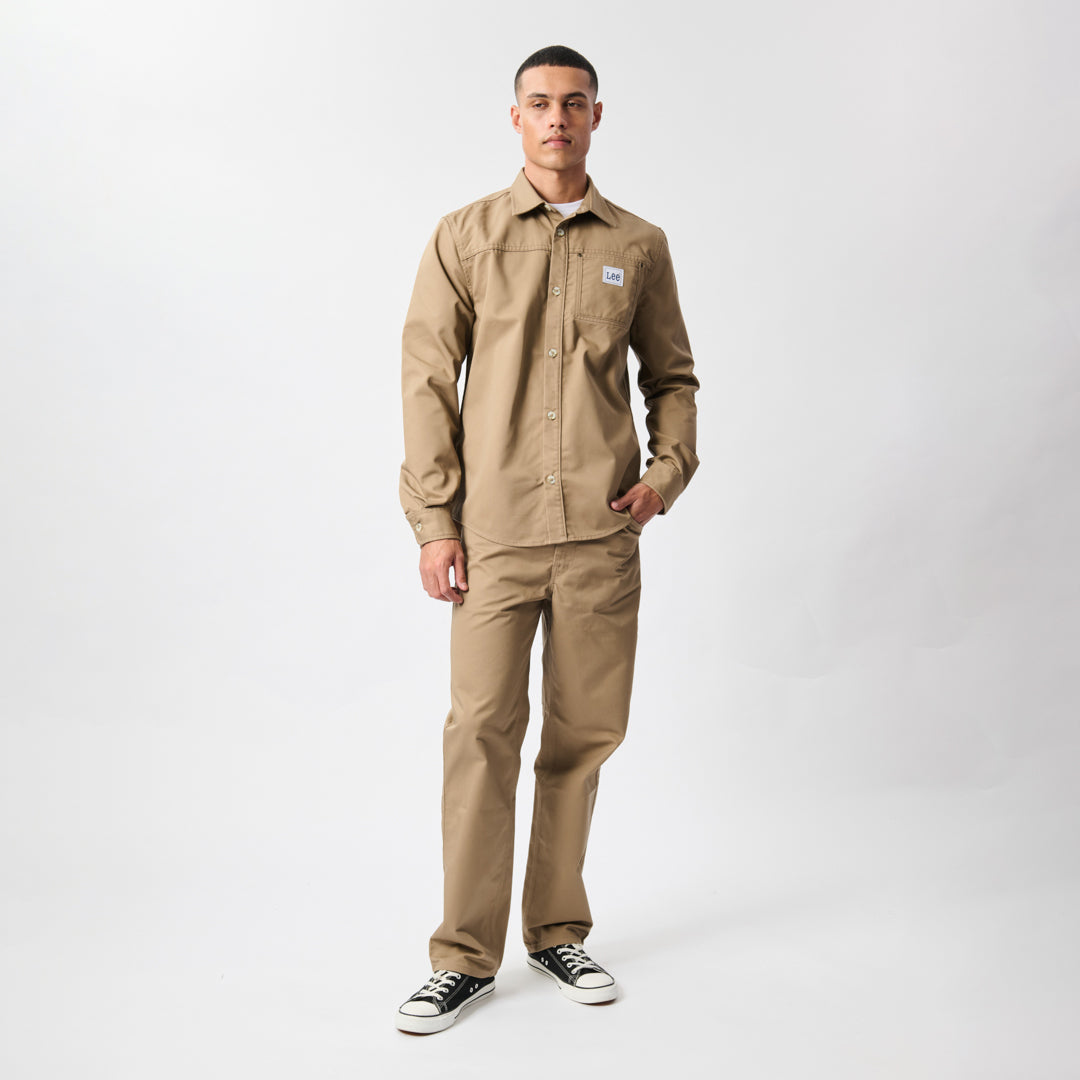 LEE TWILL SHIRT IN STONE