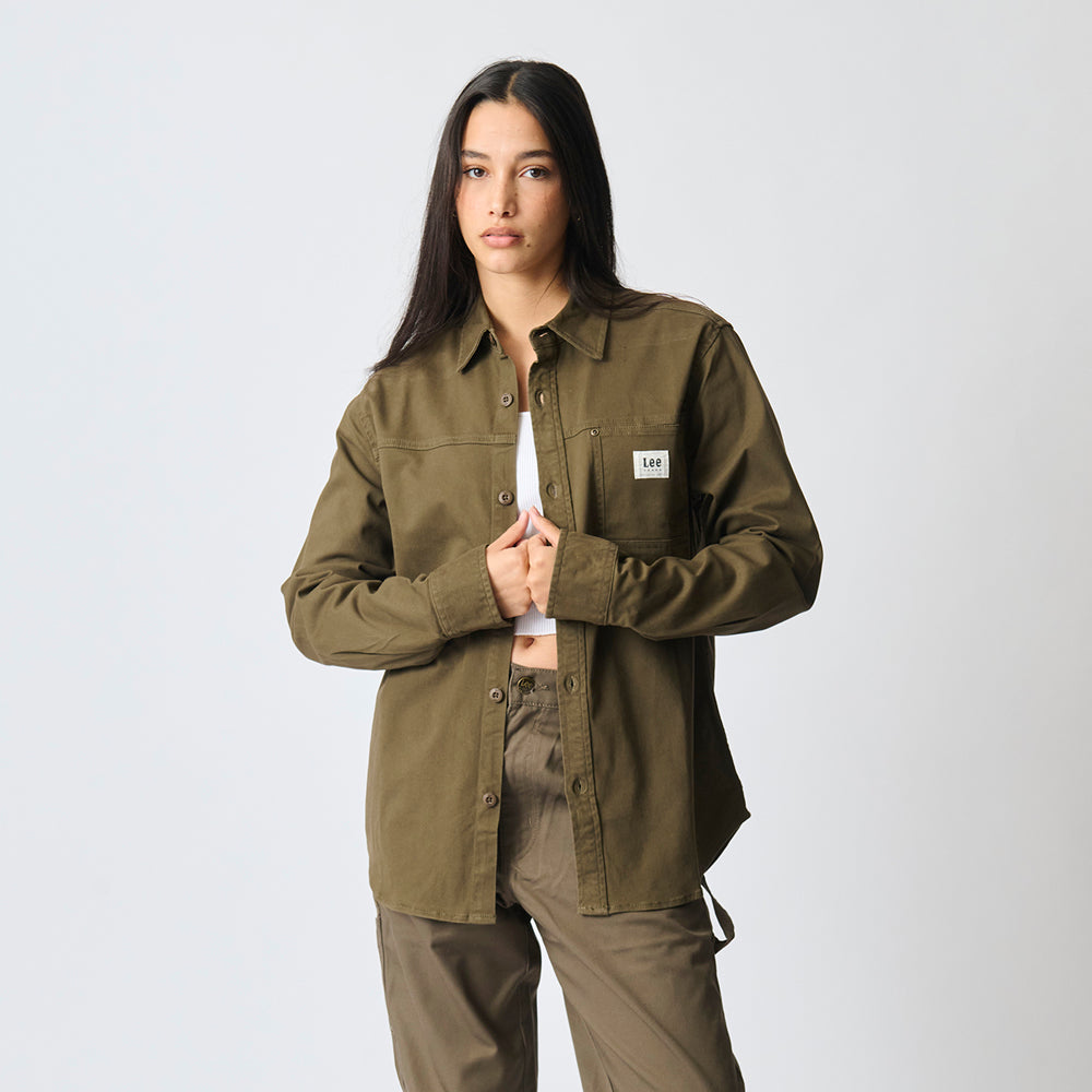 LEE TWILL SHIRT IN FATIGUE