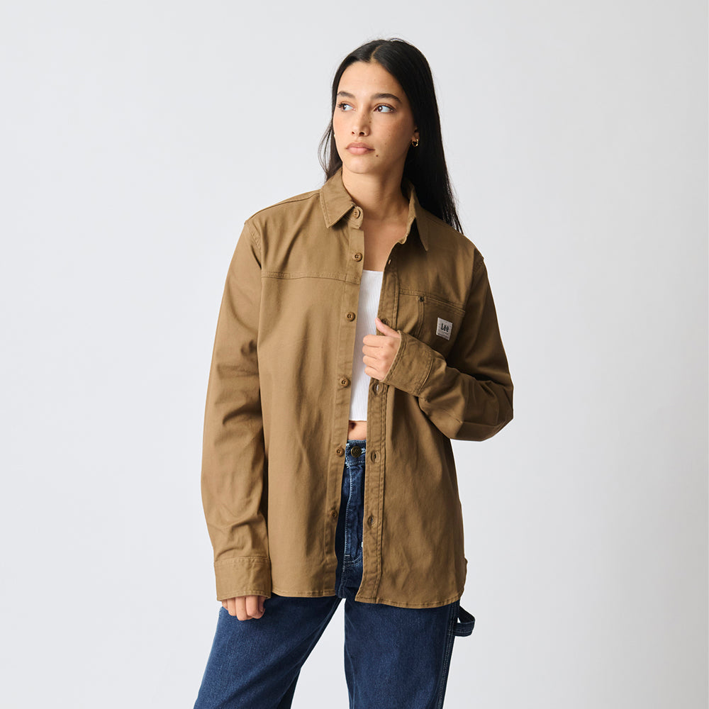 LEE TWILL SHIRT IN TAN